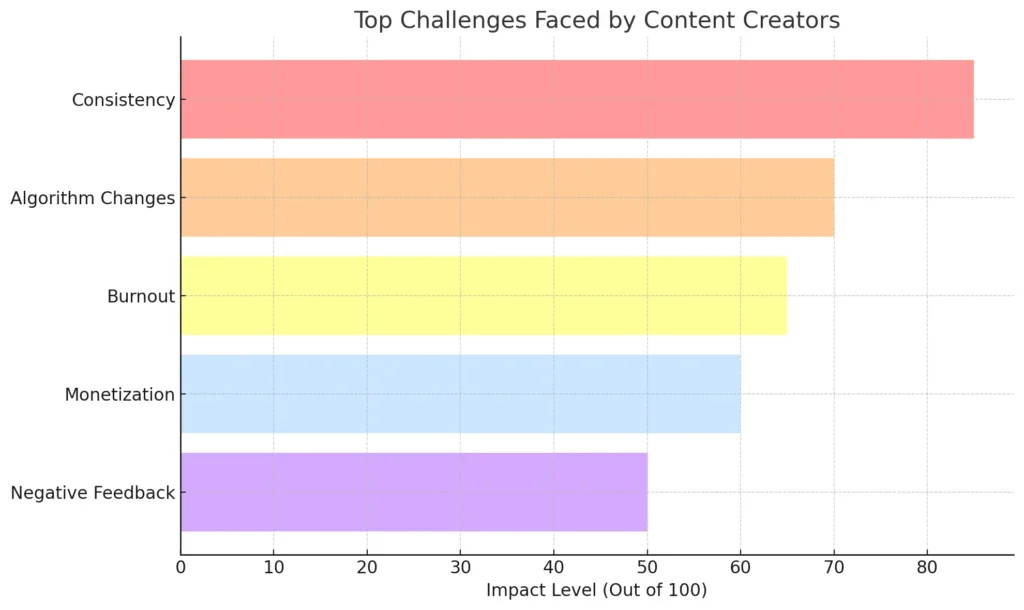 What is a Content Creator: Visionary Influencer 3 challenges faced by content creator