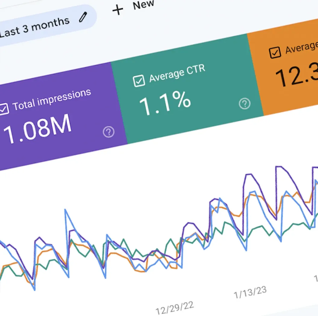 SEO case study performance screenshot
